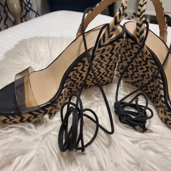 Mix #6 jute and plastic wedge sandal - Picture 3 of 7